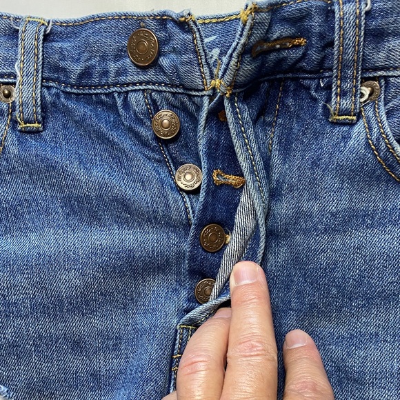 We The Free Light Blue Distressed Jean Shorts - Picture 7 of 9